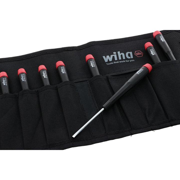 Wiha Tools 26098 Precision Slotted Screwdriver Set in Canvas Pouch, 8 Pc. Set