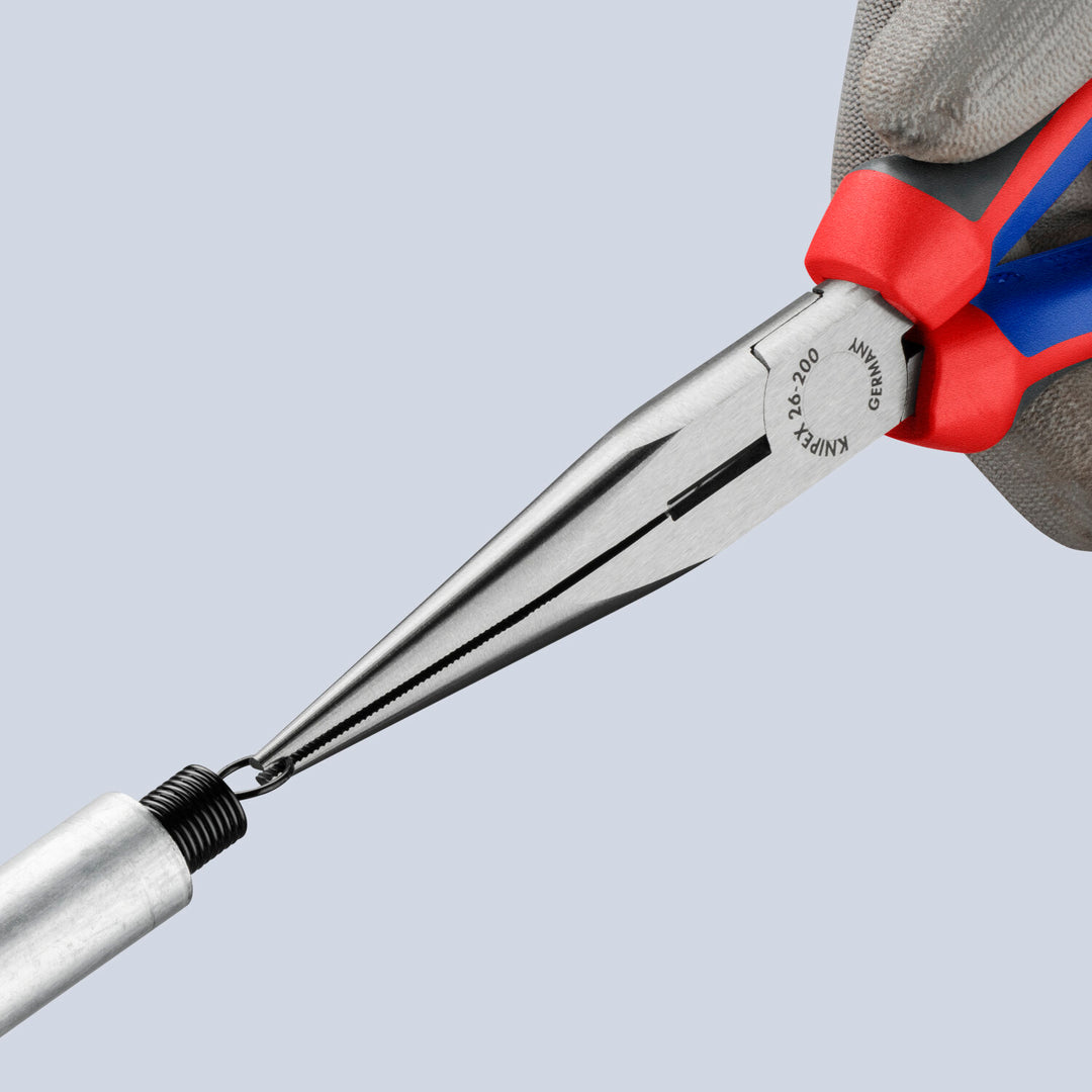 Knipex 26 12 200 KnipeXtend Long Nose Pliers with Cutter, 8"