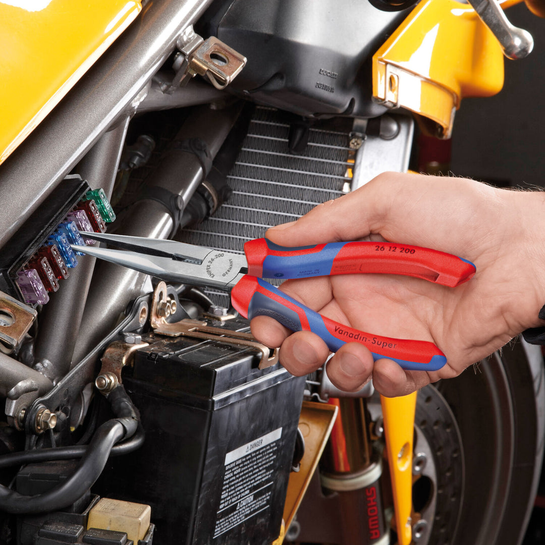 Knipex 26 12 200 KnipeXtend Long Nose Pliers with Cutter, 8"