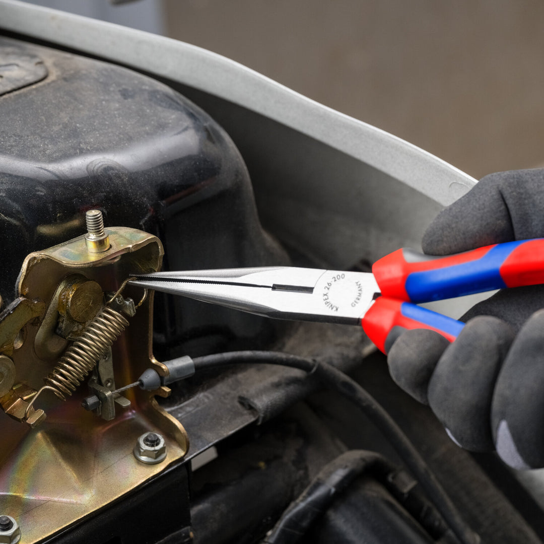 Knipex 26 12 200 SBA KnipeXtend Long Nose Pliers with Cutter, 8"