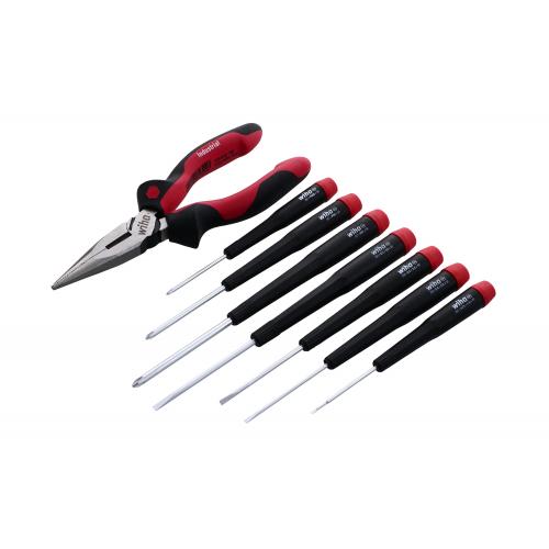 Wiha 26190 8 Piece Precision Screwdriver and Pliers Set