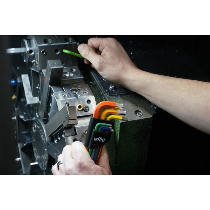 Wiha Tools 66980 Ball End Color Coded Metric Hex L-Key Set, 9 Pc.