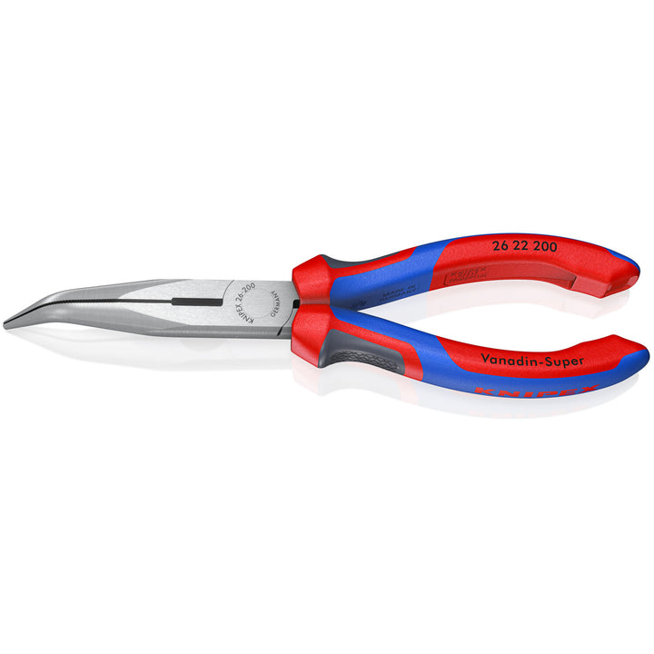 Knipex 26 22 200 KnipeXtend Long Nose 40° Angled Pliers with Cutter, 8"