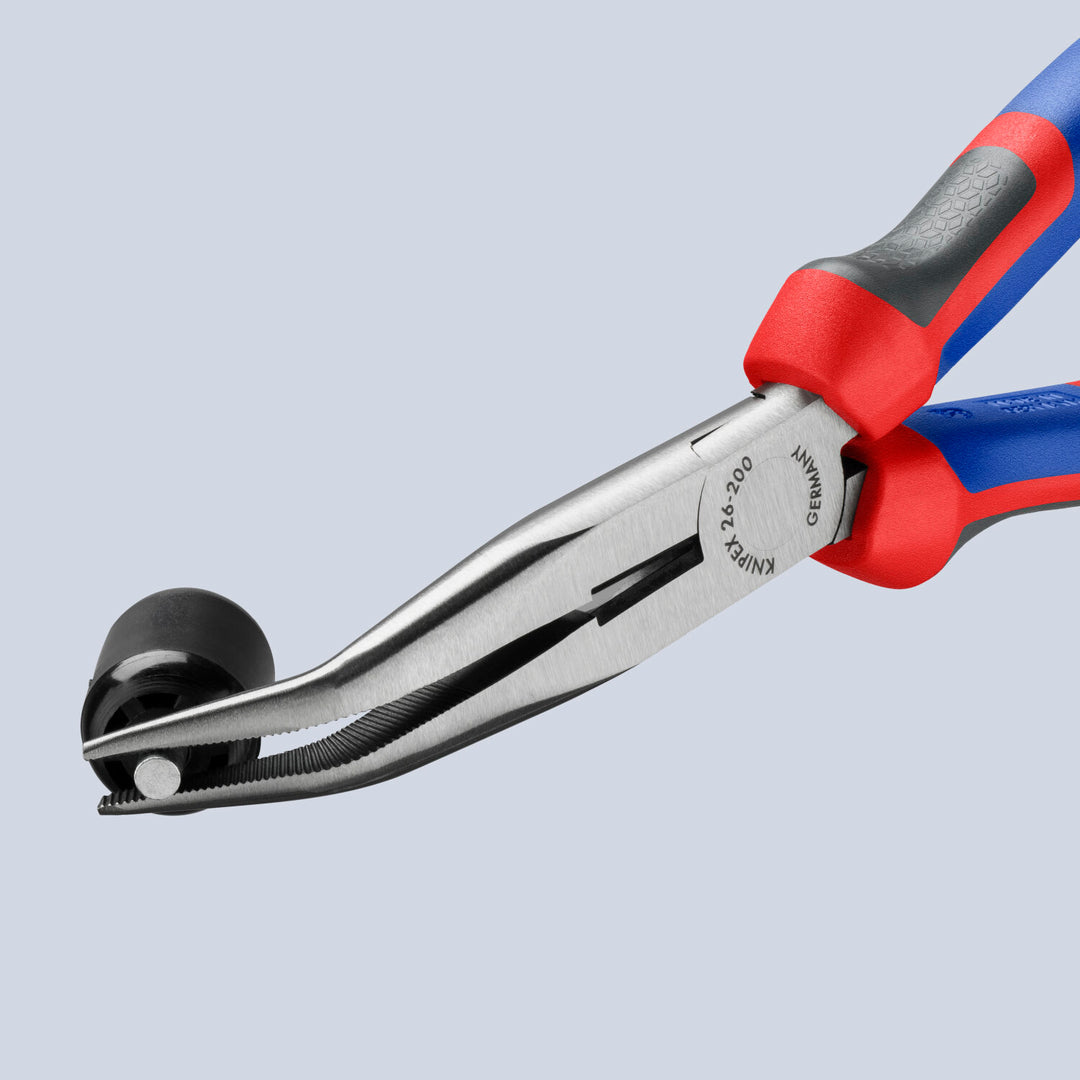 Knipex 26 22 200 KnipeXtend Long Nose 40° Angled Pliers with Cutter, 8"