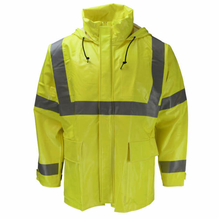 Neese 267AJ Dura Arc II Jacket with Attached Hood - Hi-Vis Lime