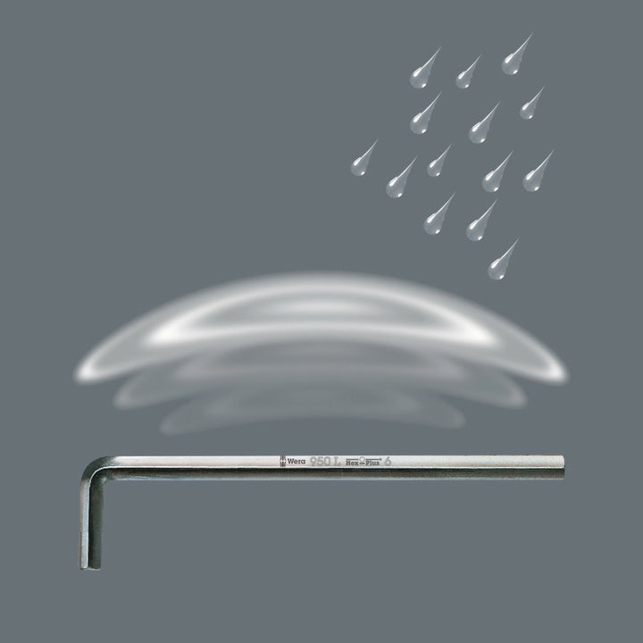 Wera 950 L-key, metric, chrome-plated, 2 x 100 mm