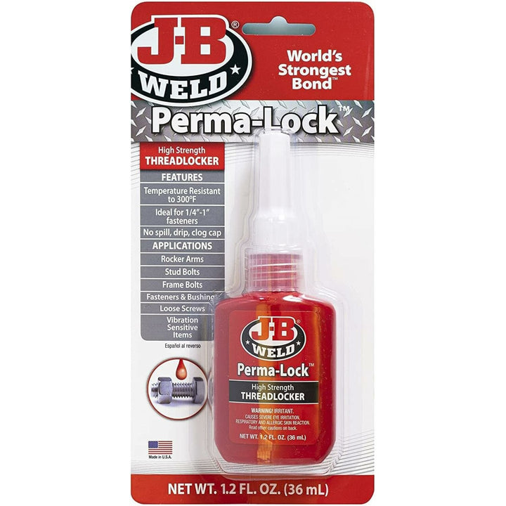 J-B Weld 27150 Perma-Lock Red Threadlocker, 50 mL
