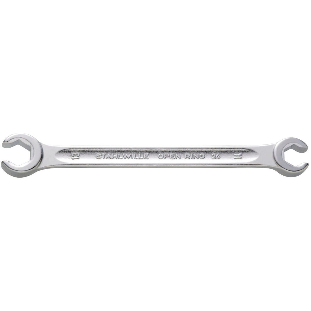 Stahlwille 41081214 24 Double ended open ring Flare Nut Spanner, angled, 12 x 14 mm