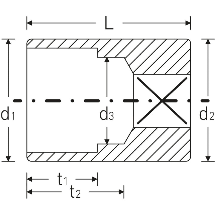 Stahlwille 01010035 40 6-pt 1/4" Socket, 3.5 mm