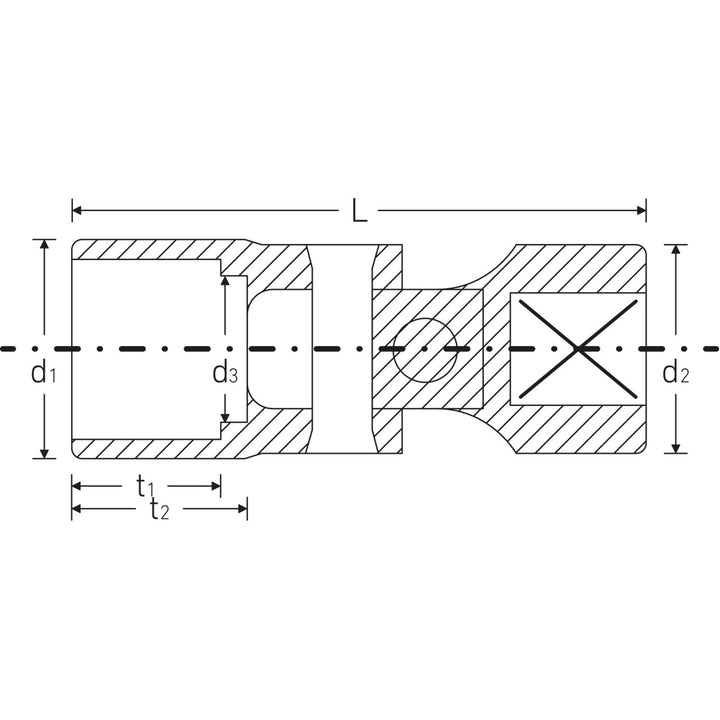 Stahlwille 02440020 47a 3/8" Uniflex Socket, 5/16"