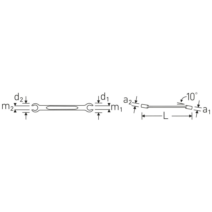 Stahlwille 41082427 24 Double ended open ring Bi-hex Flare Nut Spanner