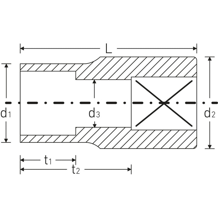Stahlwille 01011014 1/4"Drive Spline Socket,40aSP SP 14,Size 7/16 Inch