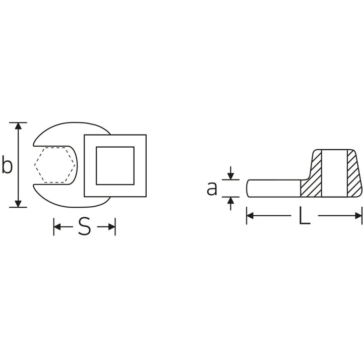 Stahlwille 02200026 Crow Foot 540-26 Spanner, 3/8" Drive, 26mm