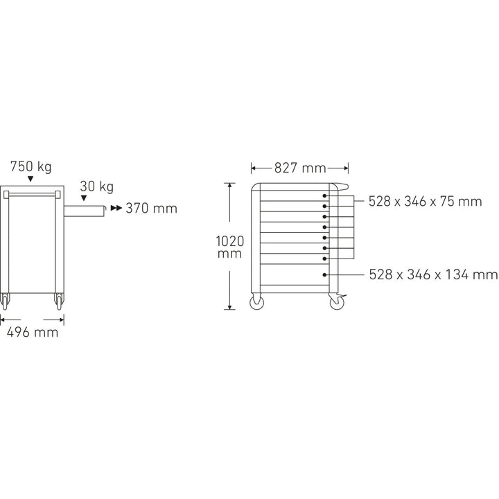 Stahlwille 81200166 Tool trolley