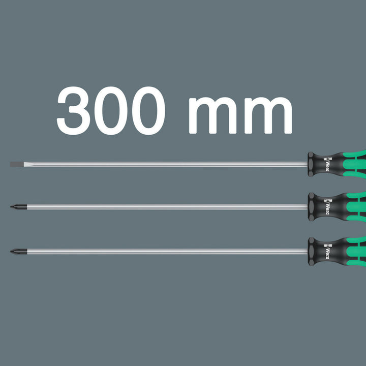 Wera 335/350/355/3 Screwdriver set Kraftform Plus 300 mm-long blades, 3 pieces