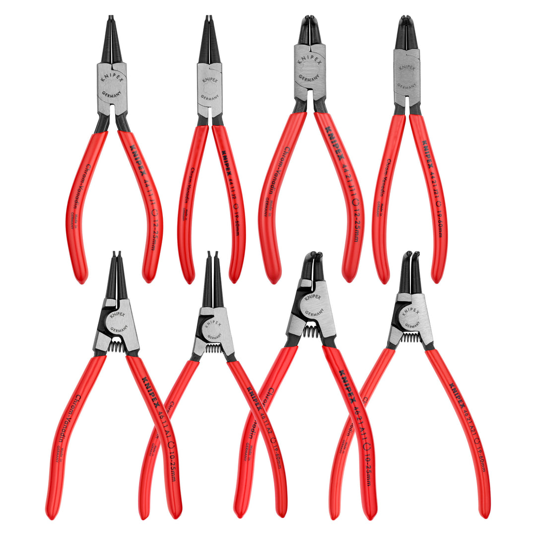 Knipex 00 19 58 V01 8 Pc Snap Ring Pliers Set in Tool Roll