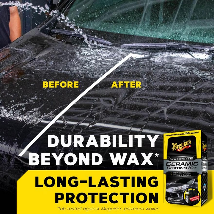 Meguiar's G240100 Ultimate Ceramic Coating Kit - Ultra-Durable Ceramic Protection, Water Beading, and Gloss