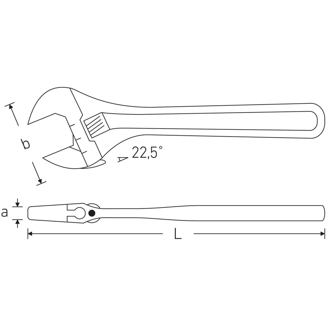 Stahlwille 40250112 4025 Single-end Spanner, Adjustable, 12"