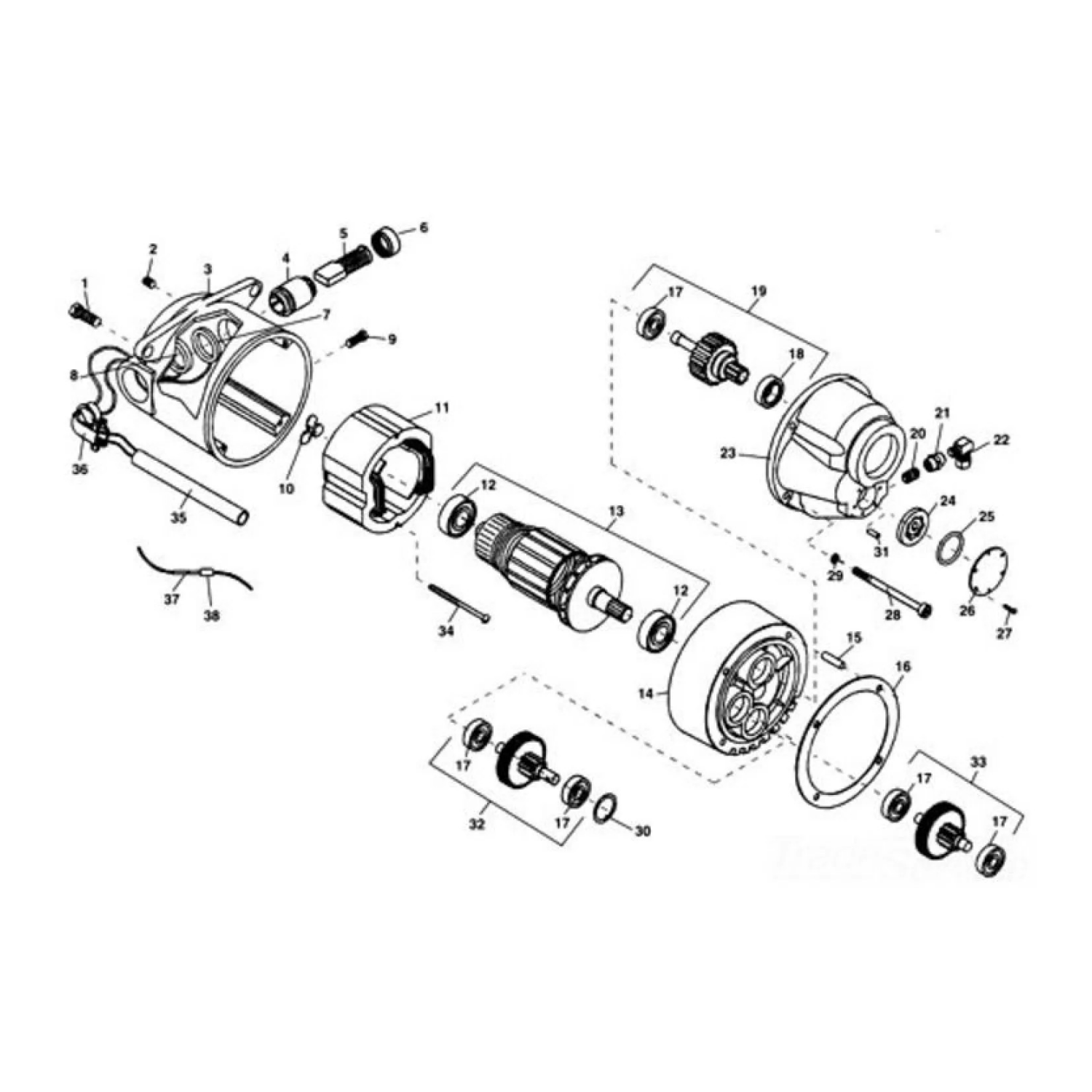 Ridgid 52477 Replacement Motor for Model 3292R Rev 1233 (115V) – Haus ...