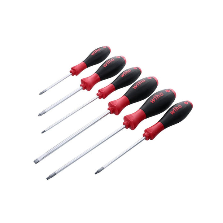 Wiha Tools 30291 SoftFinish Slotted / Phillips / Square Screwdriver Set, 6 Pc.