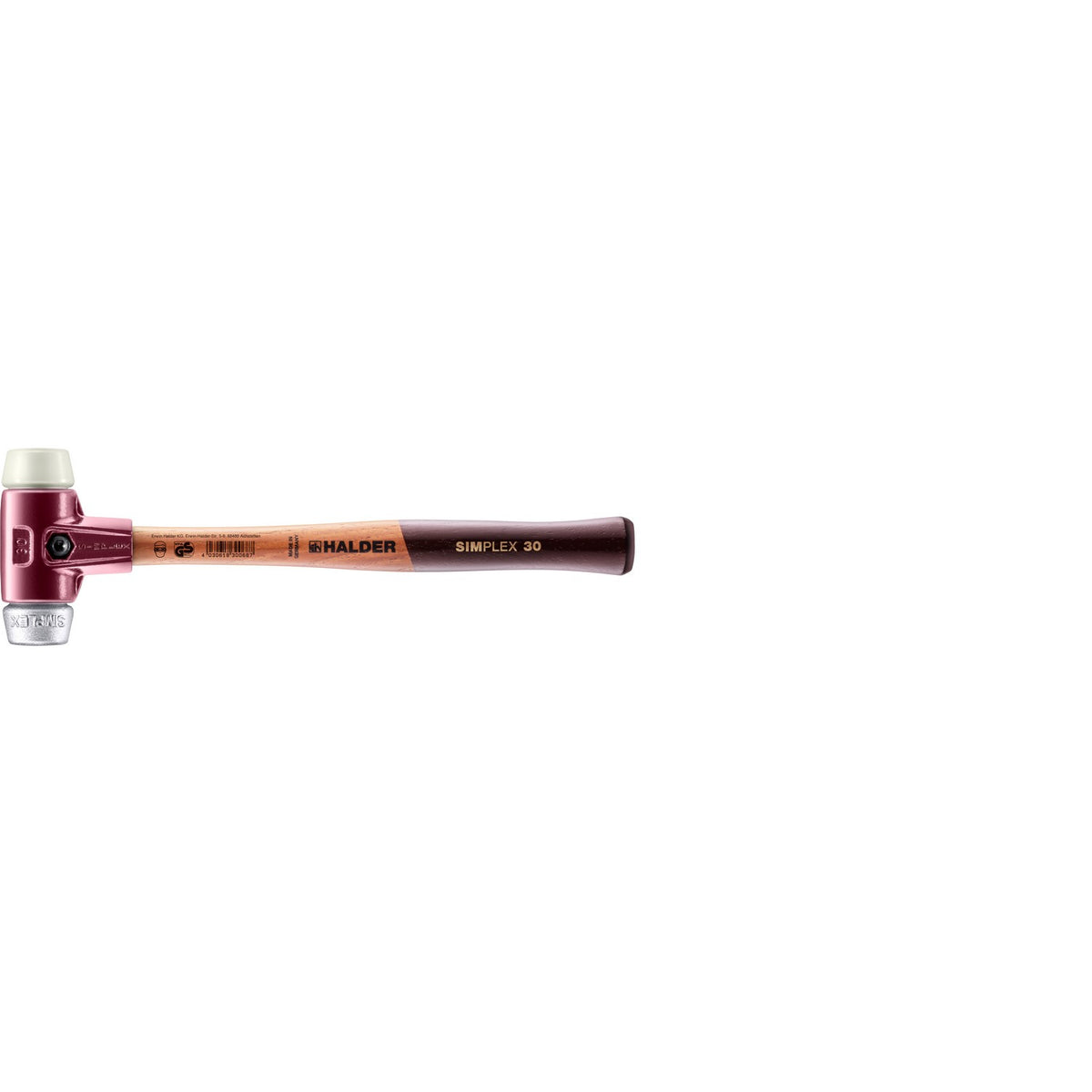 Halder 8.0688 Pound(s) Smooth Face Plastic Head Wood Soft