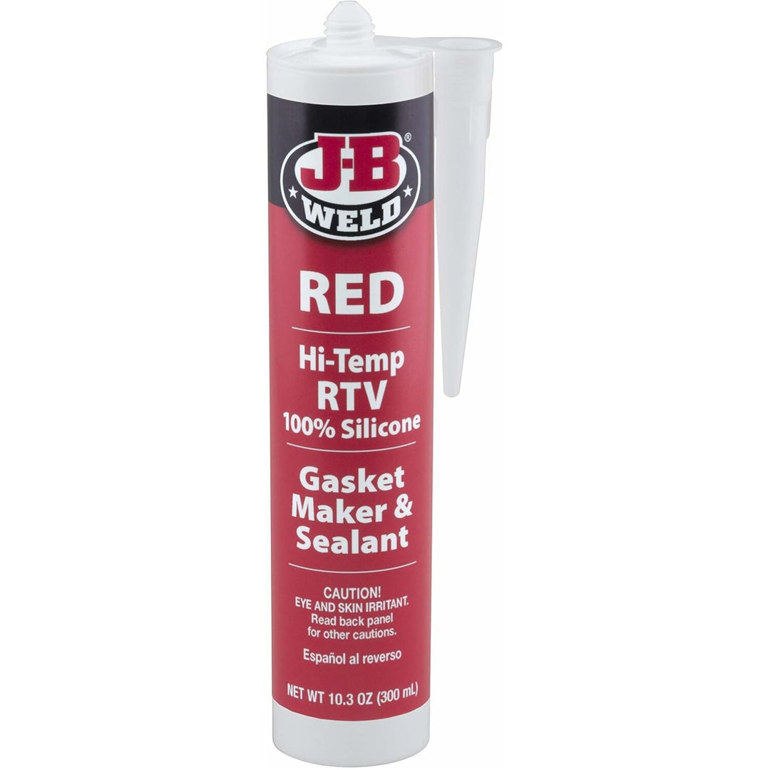 J-B Weld 31914 Hi-Temp Red Silicone Gasket Maker & Sealant, 10.3 oz.