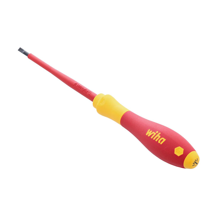 Wiha Tools 32017 Insulated Slotted Screwdriver, 4 mm x 100 mm
