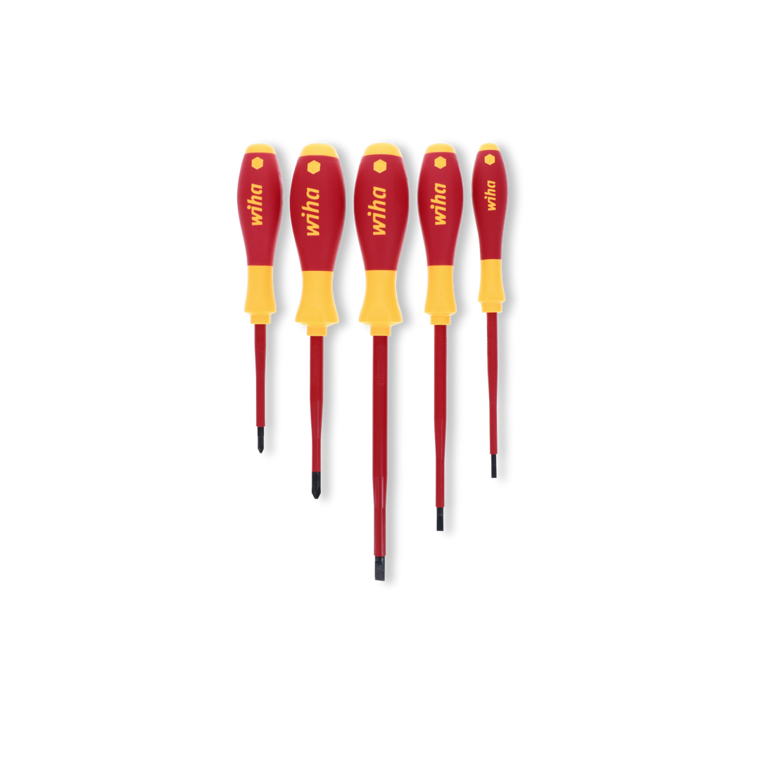 Wiha Tools 32059 Insulated SoftFinish Slotted / Phillips Screwdriver Set, 5 Pc.