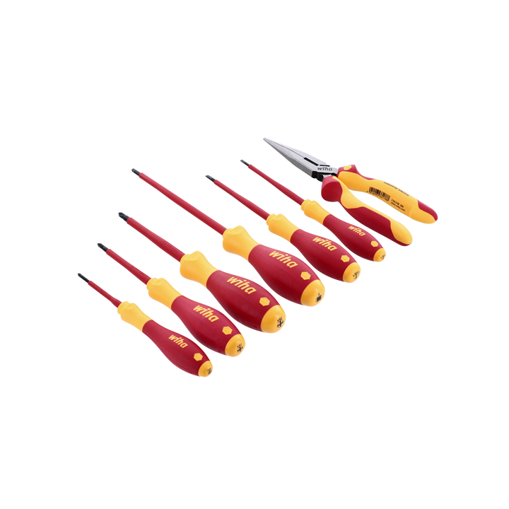 Wiha Tools 32086 Insulated Screwdrivers and Pliers Set 7-Piece