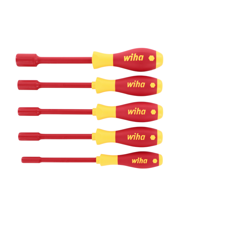 Wiha Tools 32292 Insulated Inch Nut Driver Set, 5 Pc.