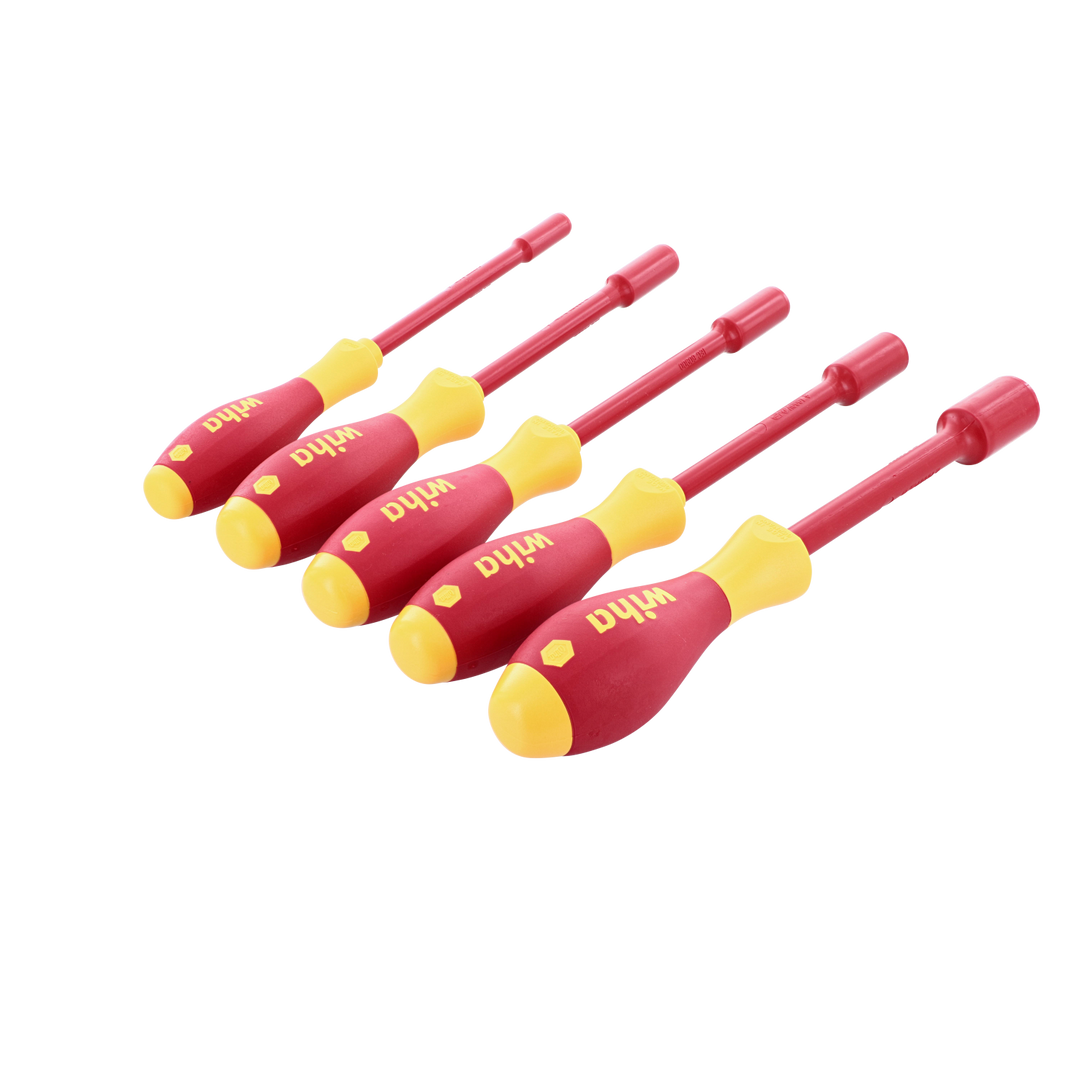 Wiha Tools 32292 Insulated Inch Nut Driver Set, 5 Pc.