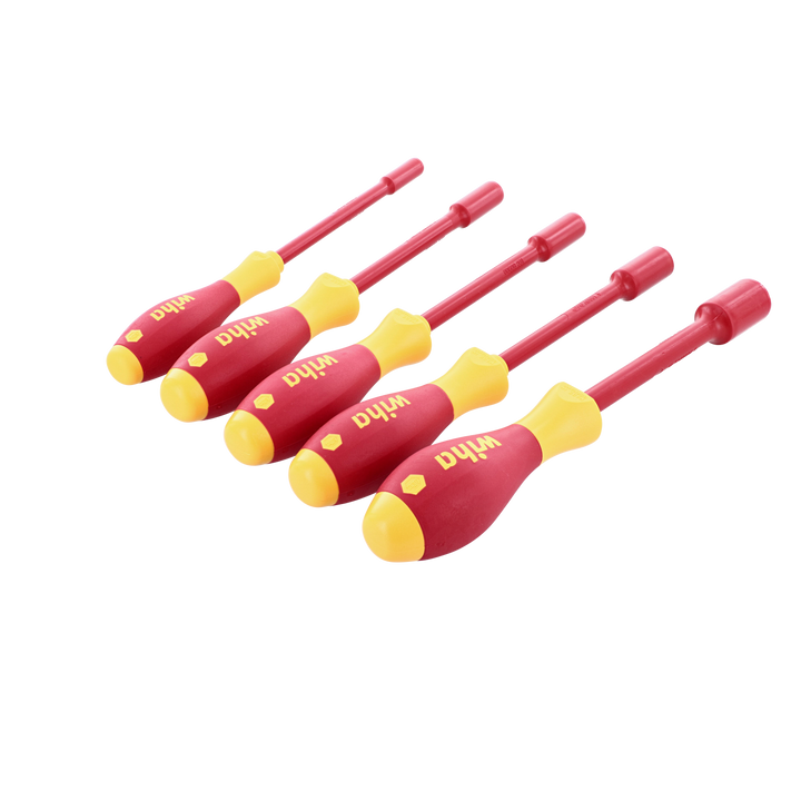 Wiha Tools 32292 Insulated Inch Nut Driver Set, 5 Pc.
