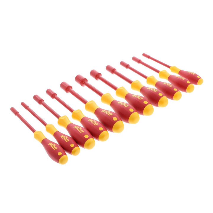 Wiha Tools 32296 Insulated Inch Nut Driver Set, 11 Pc.