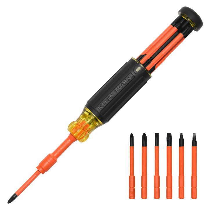 Klein Tools 32306INS 6-in-1 Insulated Auto-Lock Screwdriver