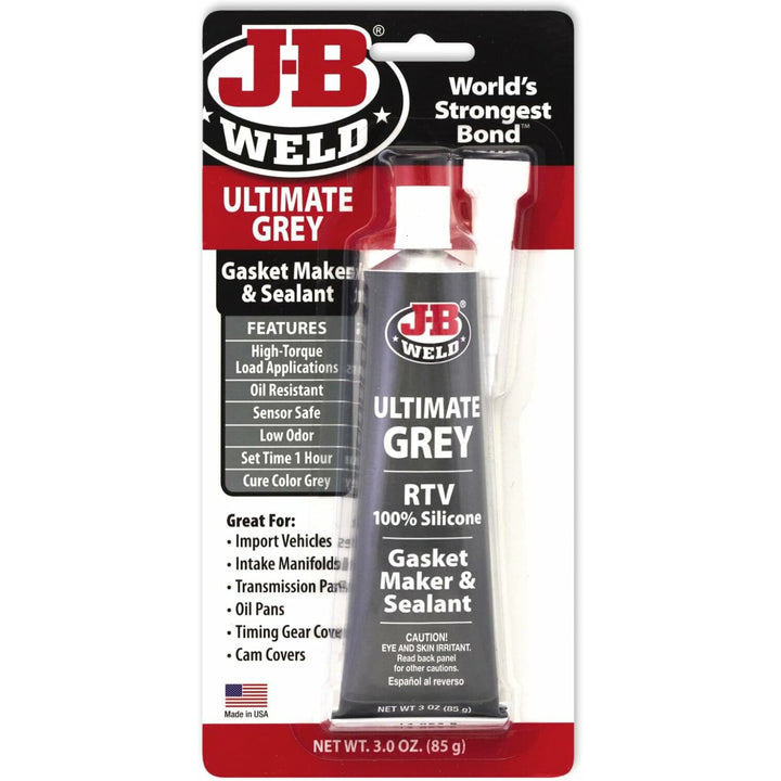 J-B Weld 32327 Ultimate Grey Gasket Maker & Sealant, 3 oz.