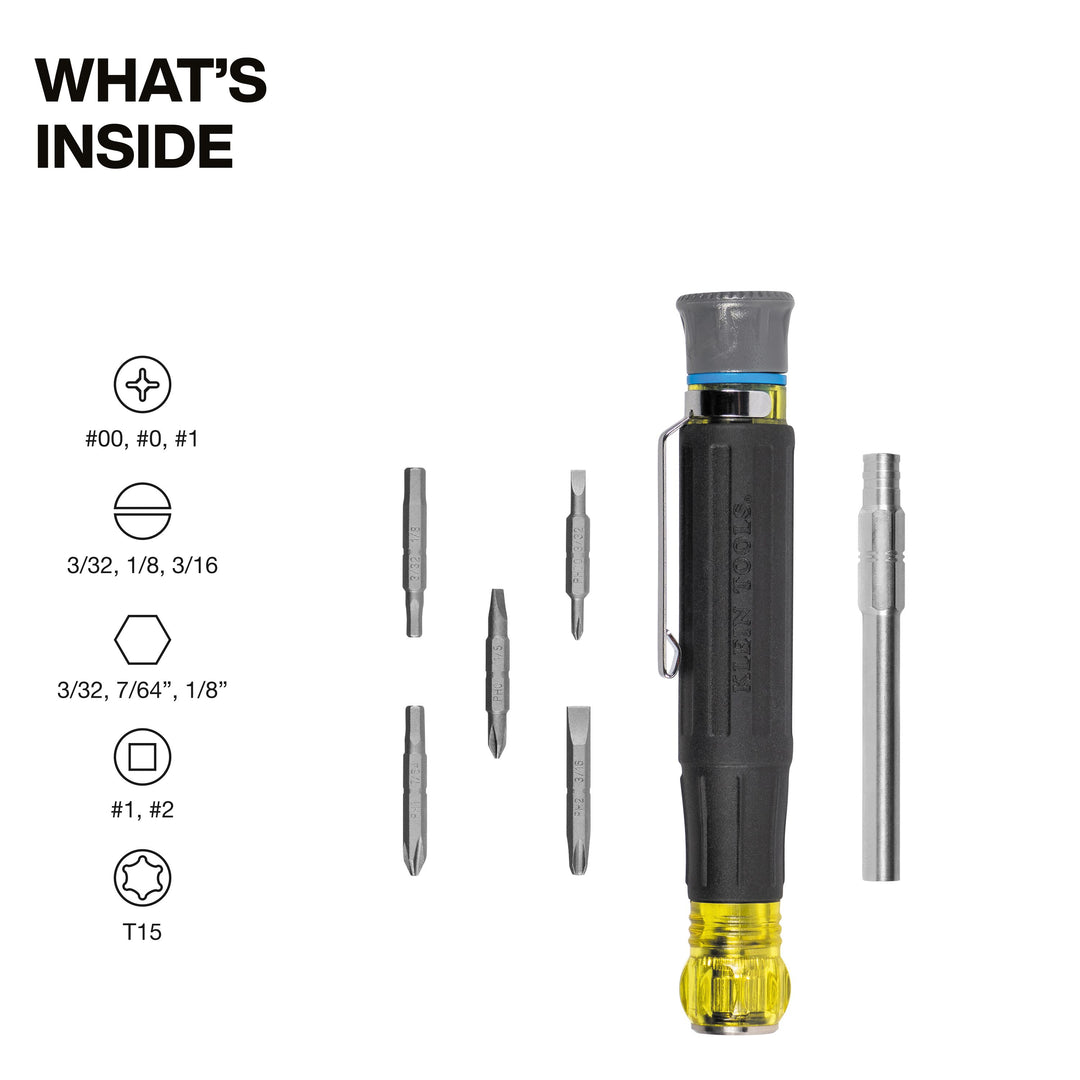 Klein Tools 32611P 13-in-1 Multi-Bit Pocket Precision Screwdriver