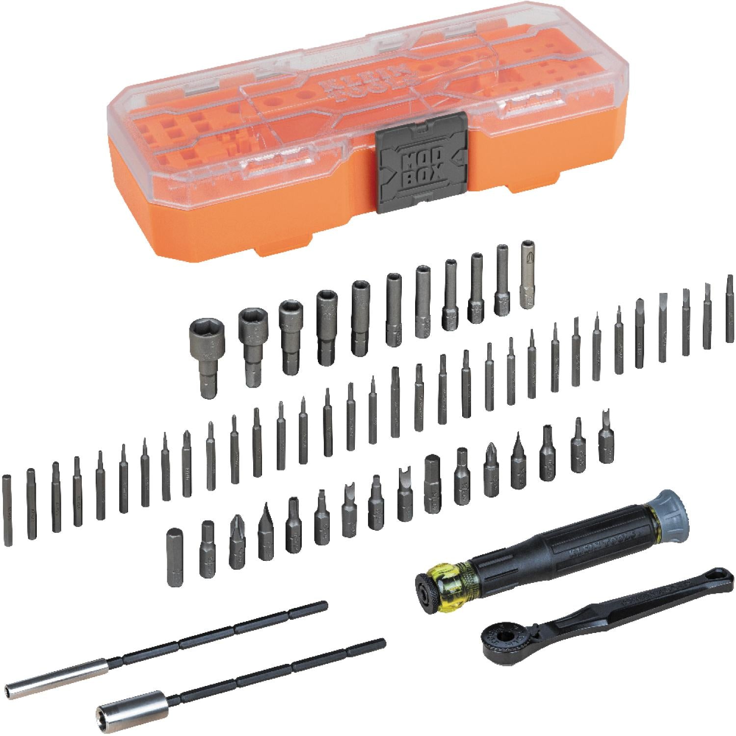 Klein Tools 32787 Precision Ratchet and Driver System Kit, 64 Pc