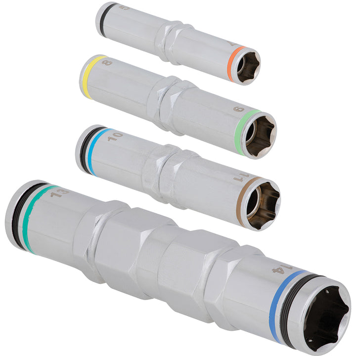 Klein Tools 32809MAGM 11-in-1 Pass-Through Magnetic Multi-Nut Driver, Metric