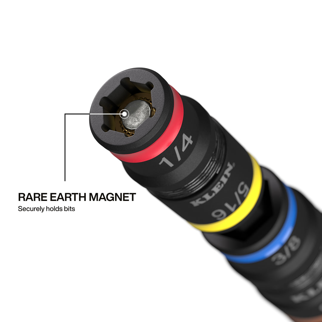 Klein Tools 32914HD 14-in-1 Impact Rated Flip Socket Set