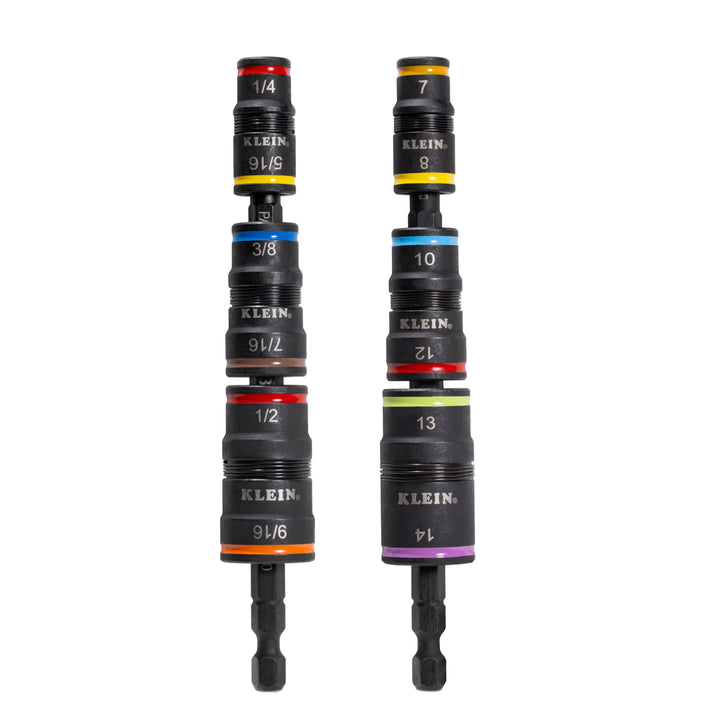 Klein Tools 32933KIT Impact-Rated Flip Socket Set, SAE and Metric