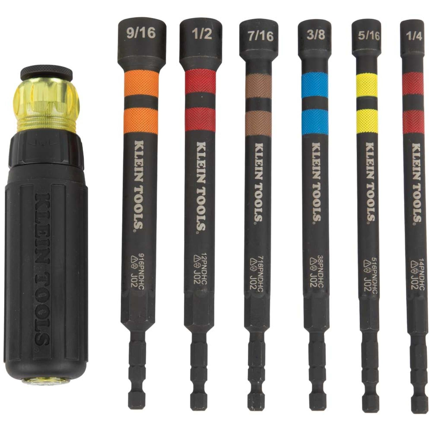 システムキュールロッド１７ミリ１０本 Klein Tools 32950 Hollow Magnetic Color-Coded Ratcheting Power Nut