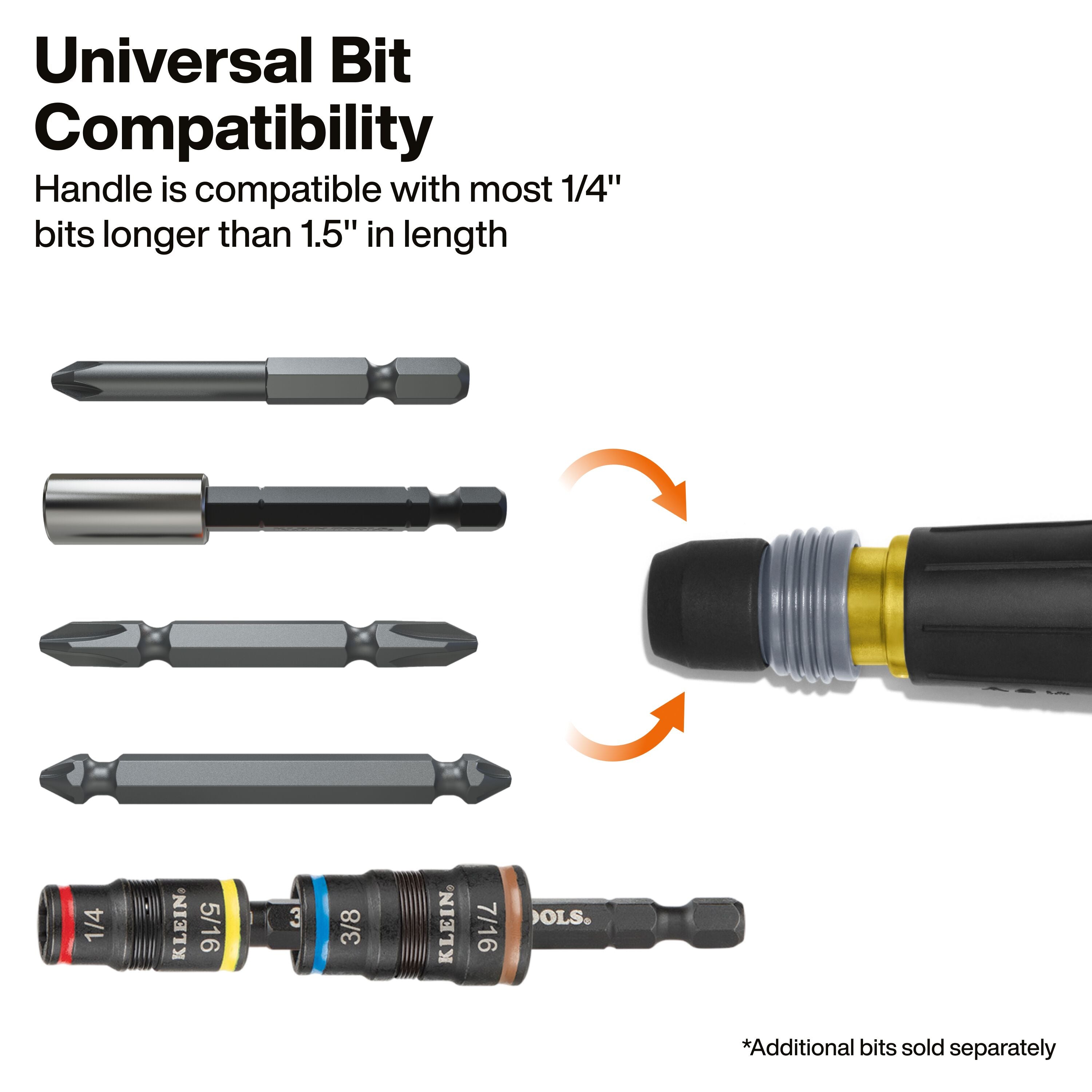 Klein Tools 32960ARCHT Ratcheting Fastbit Tru-Grip Screwdriver