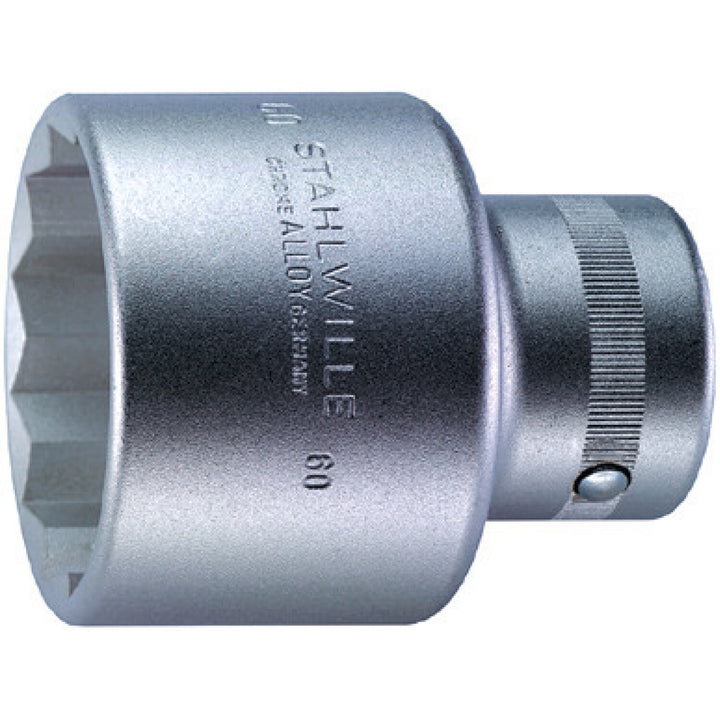 Stahlwille 06010060 Bi-Hex 60 1" Drive 12-pt Socket 60 mm