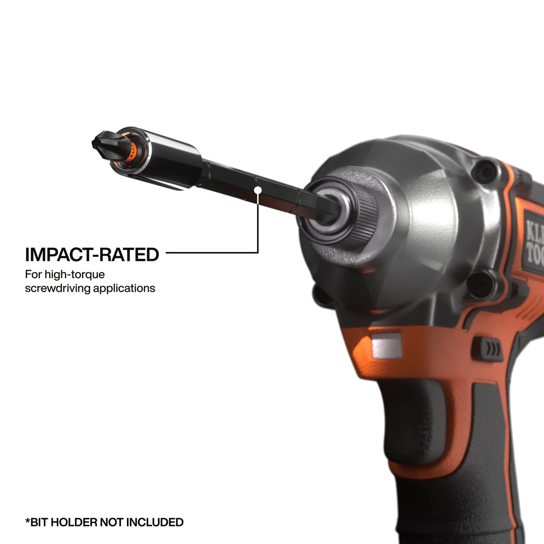 Klein Tools 33002S Slim ProFlex Impact-Rated Bit Set, Phillips #2 and Square #2, 20 Pc.