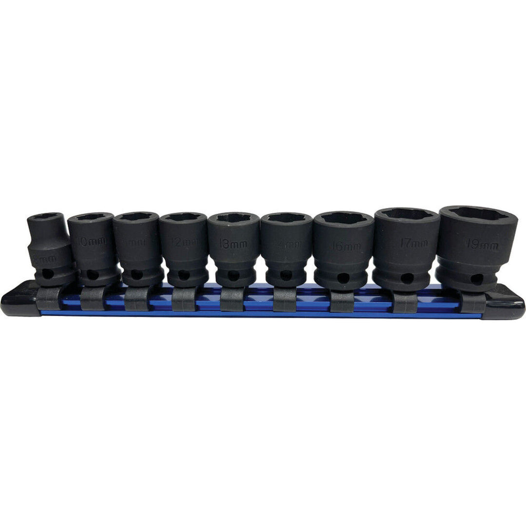 Bondhus 33197T Set 9 External Twist Socket Set, 3/8" Dr, 8 - 19 mm