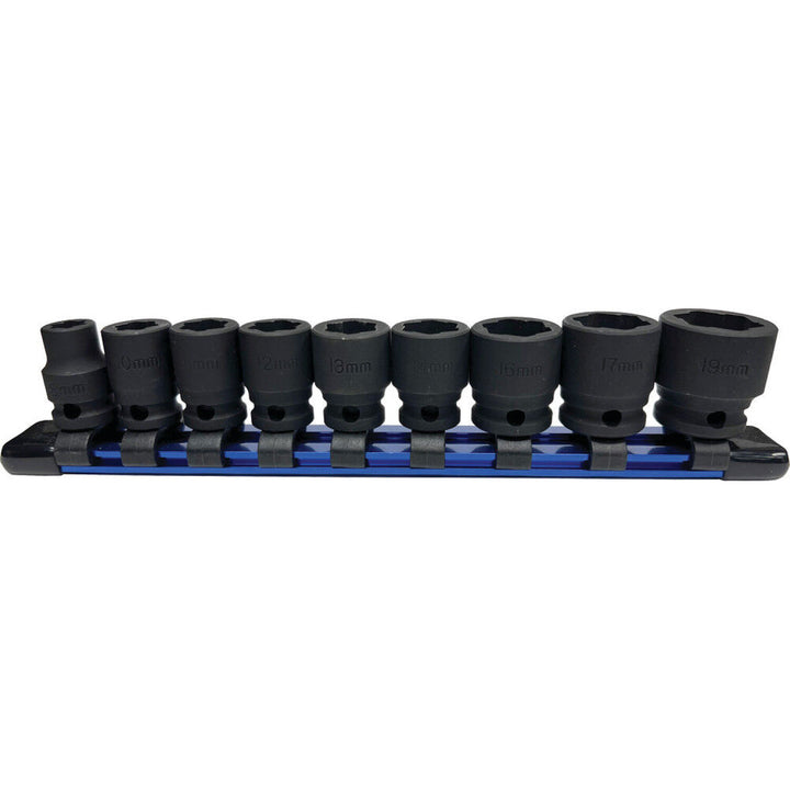 Bondhus 33197T Set 9 External Twist Socket Set, 3/8" Dr, 8 - 19 mm