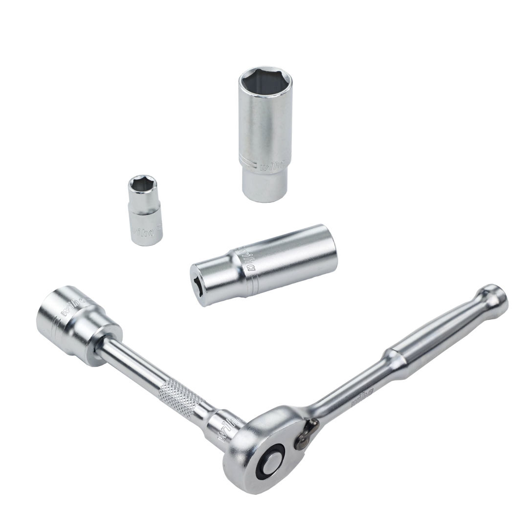 Wiha 33396 25 Piece 1/4” Drive Professional Standard and Deep Socket Tray Set - SAE