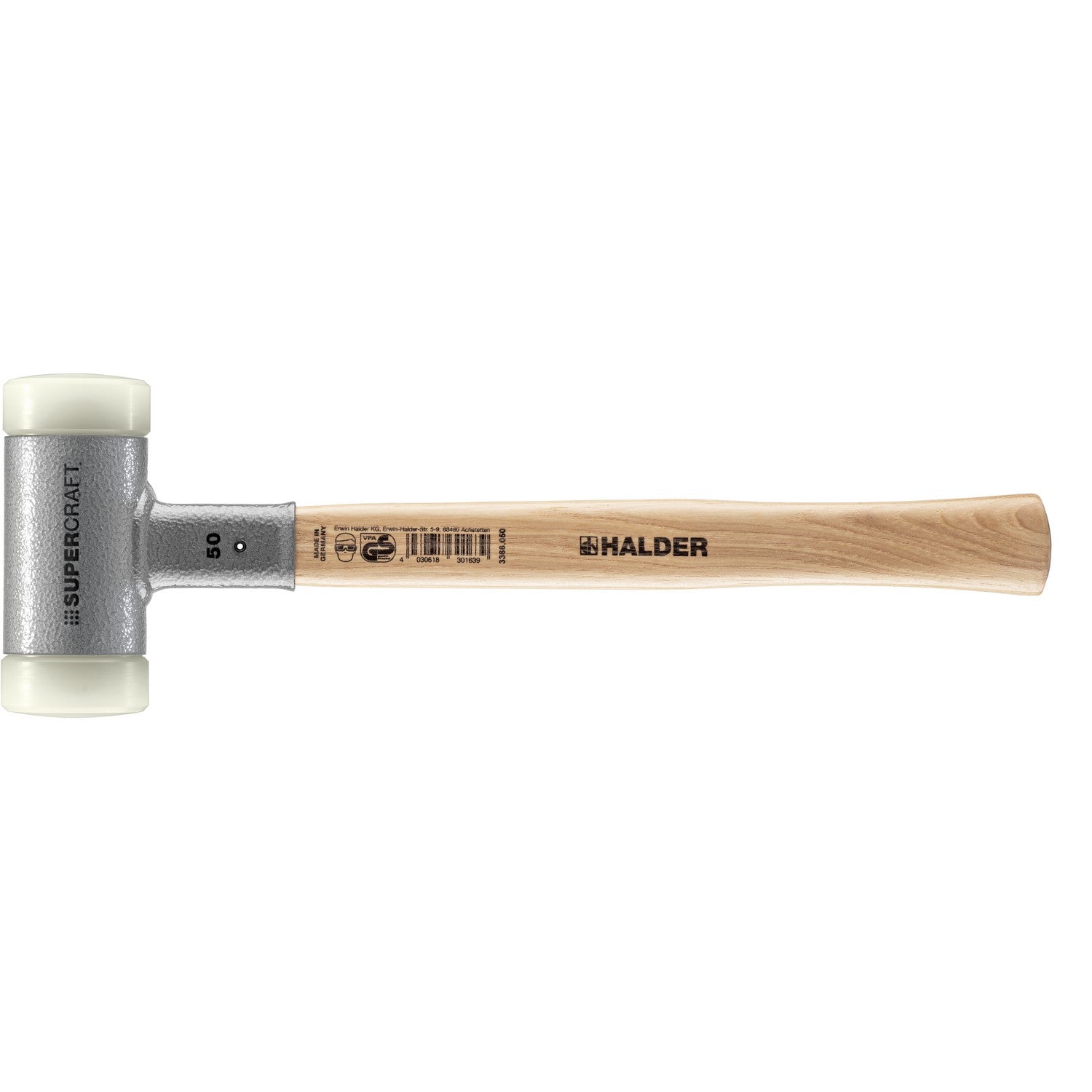 Halder 3366.050 Supercraft Dead Blow, Non-Rebounding Hammer with Nylon ...