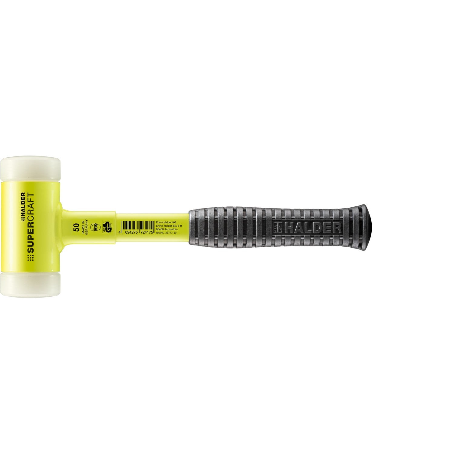 Halder 3377.150 Supercraft HI-VIZ Dead Blow, Non-Rebounding Hammer