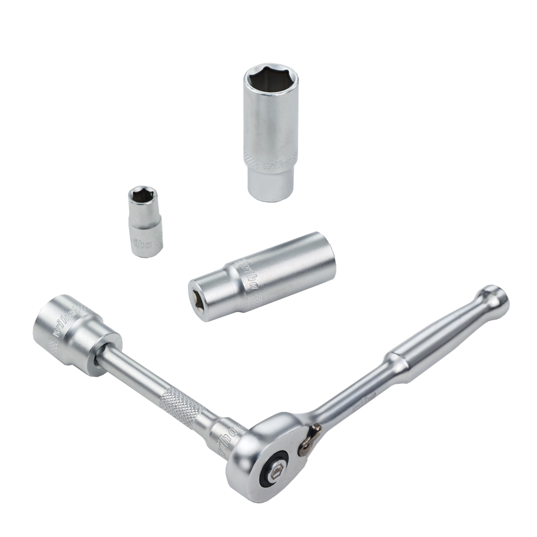 Wiha 33395 27 Piece 1/4” Drive Professional Socket Tray Set - Metric